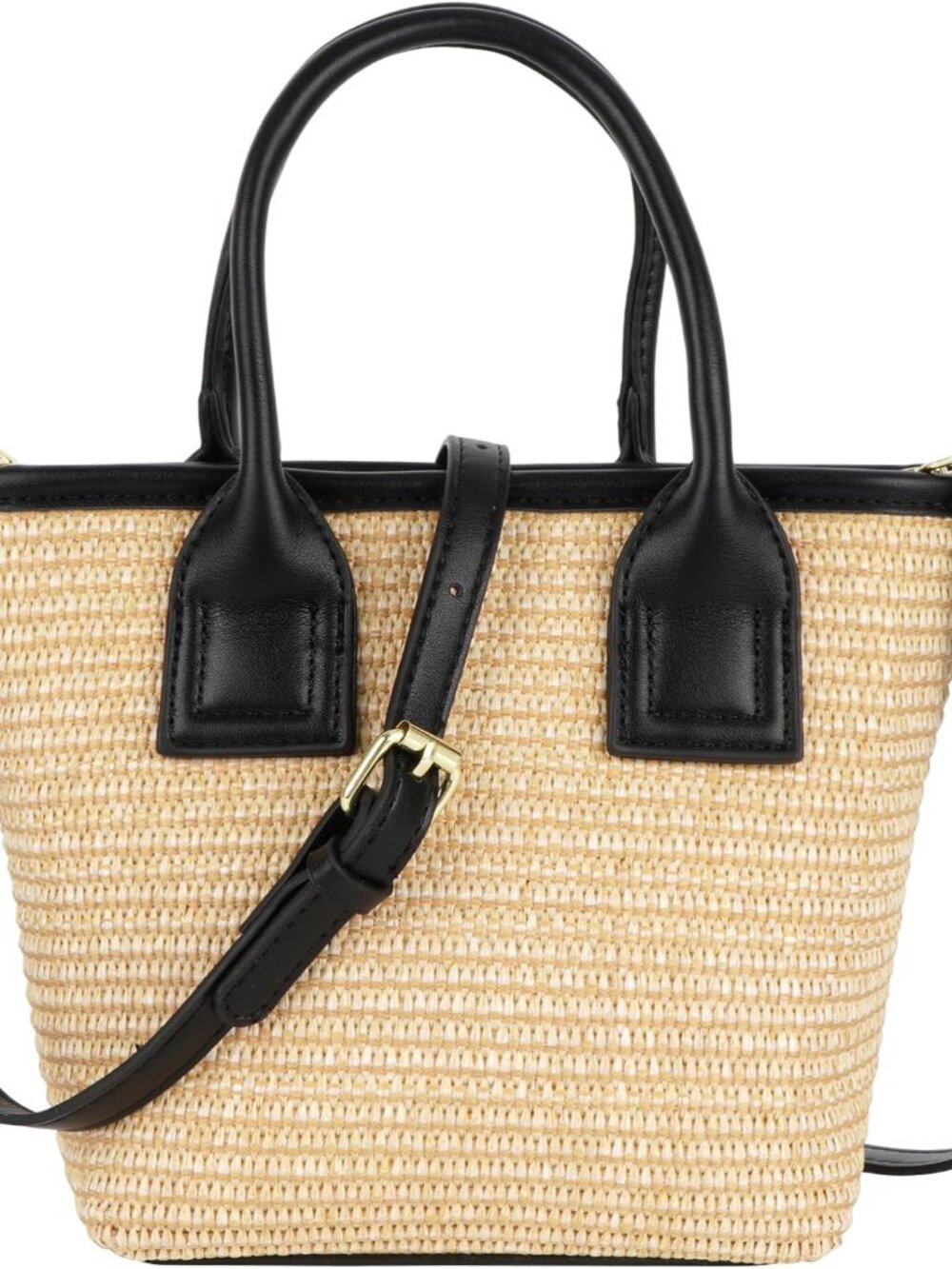 Women's Small Straw Top Handle Bag Handwoven Crochet Crossbody Shoulder Bag Summ